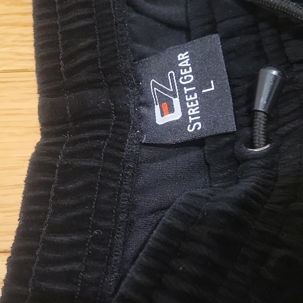 Black Velour Shorts with Elastic Waistband - Picture 2 of 7